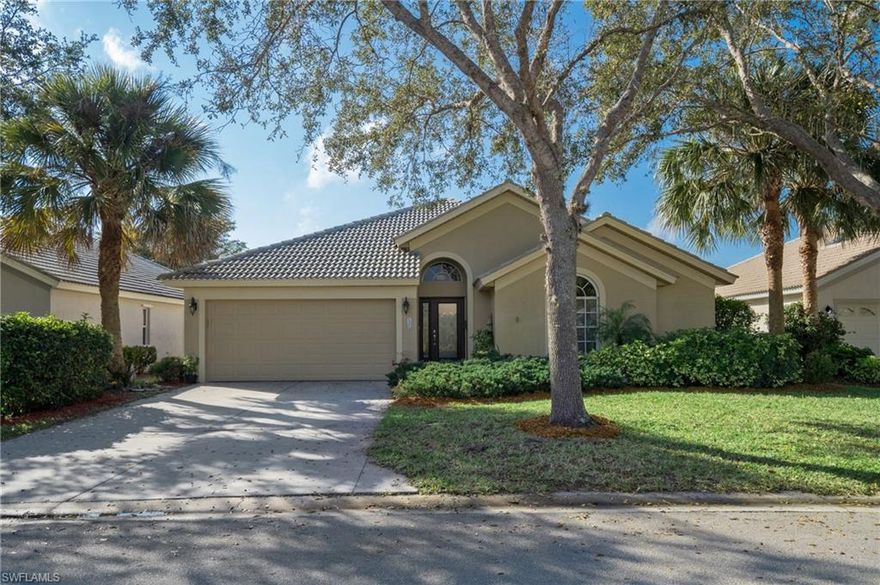 H.14251 - Live in one of Naples most desirable communities. This "Papaya" floor plan features 4 bedrooms 2 bath home is one of the most popular floorplans in Autumn Woods. Soaring ceilings create an open feeling and loads of windows and southern exposure means that it's light and bright. The island kitchen offers lots of counter space, vaulted ceilings, loads of cabinets & granite counters. The expansive lanai provides a tropical surrounding for the pool, spa, and deck. You'll fall in love with the neighbors, community and excellent schools plus the location makes it convenient to all Naples has to offer. Amenities include two swimming pools, heated spa, tennis courts, basketball court, playground, fitness room, and two meeting/activity rooms. Autumn Woods has twenty beautiful lakes and 26.5 acres of natural preserves. Convenient to A-Rated schools, shops, restaurants local attractions and the white sand beaches of the Gulf of Mexico.. Autumn Woods also has 26 acres of natural preserves and 24-hour manned gate access.