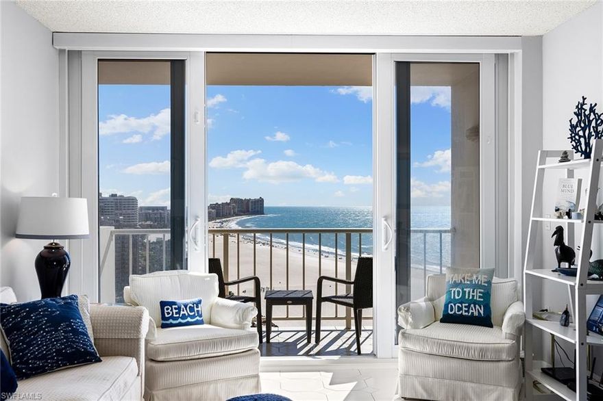 Enjoy coastal living at its best in this beautifully located condo at Gulfview of Marco Island, Unit 2101. Situated in a sought-after beachfront community, this residence offers stunning Gulf views and direct access to the white sandy beaches Marco Island is known for.

The unit features a bright and open living space designed to maximize natural light and ocean scenery. The kitchen and living areas flow comfortably, making it ideal for relaxing after a day at the beach or entertaining guests. The bedrooms provide a peaceful retreat, both with gulf views and access to their own full bathrooms. The private balcony is perfect for enjoying sunsets and sea breezes.

Gulfview of Marco Island offers excellent amenities including a beachfront pool, newly updated fitness center, social room, designated garage parking and secure building access. Located just minutes from shopping, dining, and entertainment, this condo delivers the perfect blend of convenience and island lifestyle.