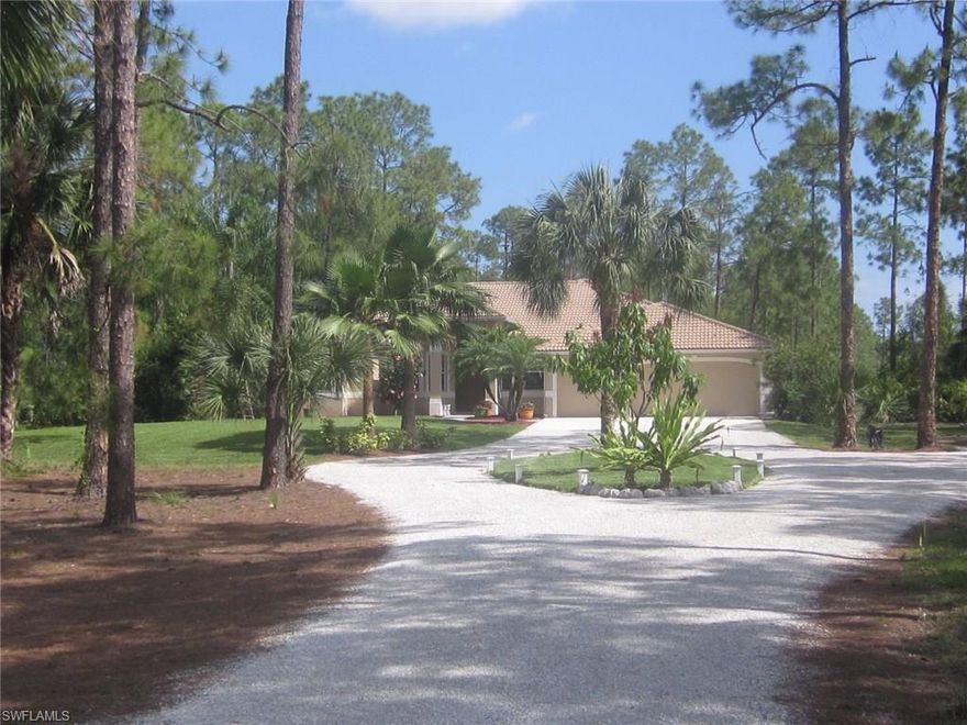 This is an exceptional newer pool home located in the lucrative Weber Woods area zoned for Gulf Coast High School. The interior shows like new with crown moldings and extensive custom trim through out the home. The home has been recently painted interior and exterior.. The exterior is nicely landscaped with many mature fruit trees in place. Upgraded item's are : central vac, the AC is four years old, Pest control tubes in the walls and termite bait boxes around the home all professionally maintained,A new well pump this year, Reverse osmosis water treatment maintained by FL soft water, custom built salt pool and Spa.