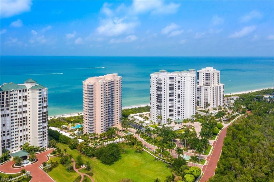 Looking for fabulous views directly on the Gulf of Mexico and year-round sunsets? Well, look no further! Enjoy exquisite panoramic sunrise-to-sunset views from your generous Western facing glass-railed Gulf-front open lanai. This awe-inspiring, luxurious and rare to find 9th-floor condo features 2 bedrooms plus a den and 3 full baths all under 2,760 square feet of indoor living space. Take in the ocean views with floor to ceiling hurricane-rated sliding windows, marble flooring throughout, lavish open gourmet chef's kitchen, complete with built-in custom appliances. Dreamy Gulf Front Master Retreat boats private Gulf vistas, glamorous master bath and his and her custom walk-in closets. Enjoy the prestige of a World-Class menu of both Bay Colony and Pelican Bay included membership privileges: 3 private Beachfront Dining Clubs located on 2½ miles of pristine sugar-white sandy beach, attended Beachfront services, 3 active Tennis Clubs, miles of nature walking and bike paths.