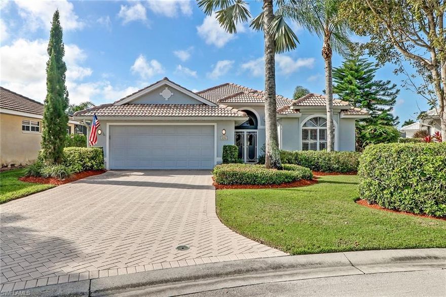 Opportunity knocks for this special lakefront pool home with southwest exposure on an oversized cul de sac lot.
Fantastic Great Room floor plan with newer tile that looks like wood. Many special features include plantation shutters, surround sound in the house and lanai,  and electric and manual hurricane shutters. The pool deck and driveway have interlocking pavers  with  heated pool and an oversized lanai. The garage is also Air Conditioned .
Longshore Lake was named " Community of the Year" for the 2nd time offering 88 acres of lakes for boating, fishing and kayaking and paddle boarding., Clubhouse with restaurant ,bar and outdoor dining, 9 Har Tru tennis courts with Full time Pro, miles of walking paths and playground.