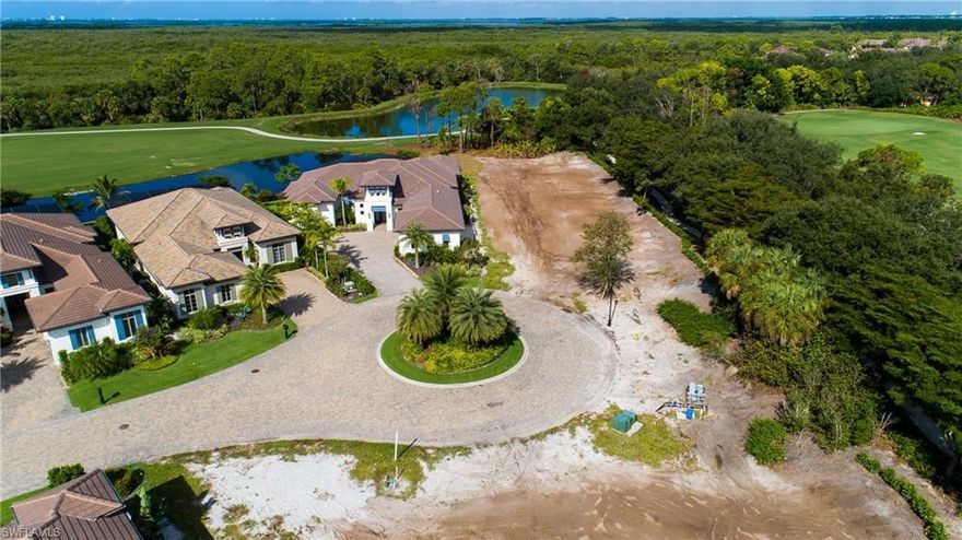 This home site is truly outstanding – the best lot for new construction west of US 41! Located at the end of a secluded cul-de-sac in WestLake Court, a private enclave of luxury single family homes in West Bay Club, a home on this site will enjoy stunning lake and golf course views. This home site will accommodate any of the fully customizable floor plans offered by Gulfshore Homes, WestLake’s exclusive builder.  In fact, there’s room to expand any of the floor plans for additional square footage!  This is a one-of-a-kind home site, deep and wide, for a truly unique home.  WestLake Court offers maintenance-free living with services covered by the HOA such as pool and landscape care, power washing, window washing, and exterior pest control. Two fabulous models are available to tour to see what’s possible. The West Bay Club lifestyle includes a wide range of amenities including golf (with recent $4m course renovation), tennis, full-service beach club on the Gulf of Mexico, fine and casual dining, resort-style pool, fitness center, Sports Park with pickle ball and dog parks, River park with boat ramp, and kayaking.