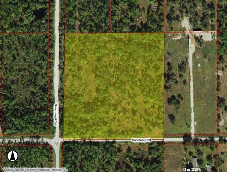 Endless opportunities await for you on this 9.74 acre lot. Build your dream home or separate into two parcels and build two homes, one for yourself and one as an investment. The lot is located close to Corkscrew Swamp Sanctuary. This property is zoned agriculture and multi use. Please call the county to verify usage.
