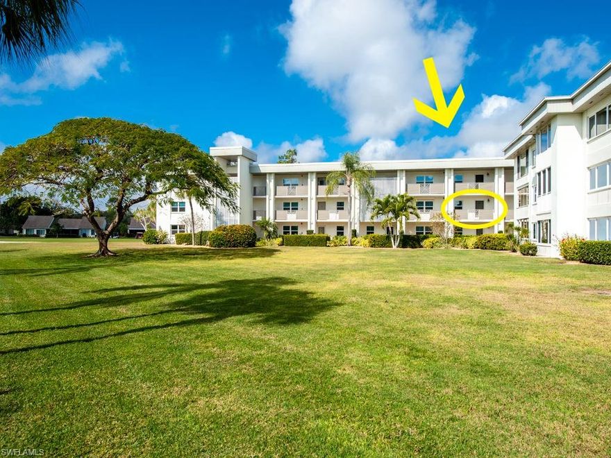 Gaze at the golf course from this second-floor unit 209 in Seven Lakes gated golf-course community. Centrally located in Fort Myers, zip to any store along Tamiami Trail. You are 8 miles to downtown Fort Myers and 10 miles to Fort Myers Beach! Plus, laundry and storage closest located on each floor. Inside the unit, there’s plenty of space to spread out with the open main living area. A pass-thru kitchen window connects the living, dining and kitchen areas. Sliding glass doors open to a screened lanai, which overlooks the golf course. Two spacious bedrooms share a large bathroom with shower and tub. Seven Lakes is a 55+ active community with golf course usage included in monthly HOA fees. Two 24-hour gates secure the neighborhood, which features6 pools, 6 tennis courts, pickleball, library, crafts shop, restaurant, pro shop, and much more!