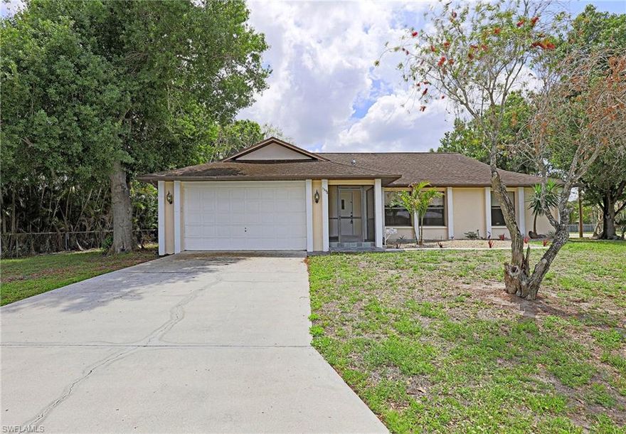Welcome to 1398 Evalena Lane, North Fort Myers, FL 33917. This 3-bedroom, 2-bathroom home offers a comfortable layout, a 2-car garage, and a fenced backyard that adds both privacy and outdoor living space. The home is ideal for tenants looking for a single-family rental with room to spread out, whether for everyday living, entertaining, or enjoying time outside.

Inside, the home features a functional floor plan with inviting living spaces and well-sized bedrooms. Outside, the large corner lot provides a great space to relax, play, or enjoy time with pets. Pets are welcome with owner approval, making this a great option for tenants seeking a pet-friendly home in a convenient North Fort Myers location. Lawn care is included!