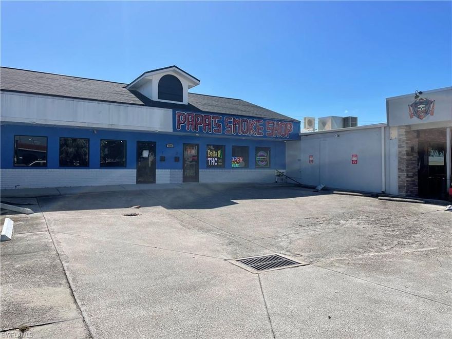 Desirable Location in Downtown Cape Coral!!! This property is split in two units. Unit #1 is Leased to a Coffee Shop. The unit #2 is Leased to e Smoke Shop. New roof and new HVAC have been installed in 2024. There are seven parking in front and six parking in the back. This Property brings approx. 7.5% Cap rate. Please do not disturb the Tenants.