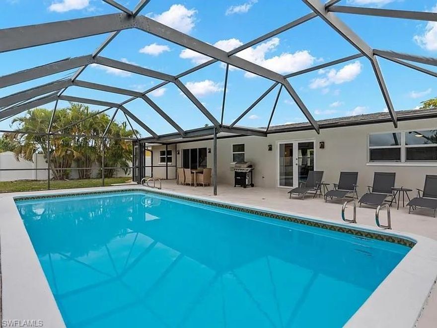 Gorgeously Renovated Pool Home Near Downtown Cape Coral!

Located in a highly desirable area, this beautifully updated 3-bedroom, 2-bath home showcases a modern, designer-inspired renovation with attention to detail throughout.

Step inside to a bright, open-concept layout filled with natural light, featuring ceramic plank tile flooring throughout, a fresh contemporary color palette, and stylish upgraded lighting.

The show-stopping kitchen is the heart of the home, offering stainless steel appliances, quartz countertops, 48” white shaker cabinetry, and a center island with seating—perfect for entertaining or everyday living. The adjoining dining area opens seamlessly to the fully screened lanai through sliding glass doors, blending indoor and outdoor living.

Enjoy your own private backyard retreat, complete with a sparkling pool, covered patio, and a fully fenced yard—perfect for pets and kids to play safely.

The primary suite features dual closets and a beautifully remodeled ensuite with a frameless glass shower door, rain shower, and modern floating vanities, creating a true spa-like experience.

You’ll also appreciate the dedicated laundry room, eliminating trips to the laundromat and adding everyday convenience.

Located just a short walk to Downtown Cape Coral, you’ll have easy access to restaurants, shopping, bars, and entertainment, while still enjoying the comfort of your private retreat. With close proximity to the marina and beaches, this home offers the perfect combination of lifestyle and location.

Move-in ready and designed to impress — schedule your private showing today!

* $2,495 a month
* First ($2,495) & Security ($2,495)
* $65 per Application per Adult. All Adults MUST Apply!
* 2.5 times monthly rent in Income ($6,237)
* 1 month of Pay Stubs

With our homes residents are given the option to enroll into a unique benefit called a Resident Benefits Package (RBP) This includes credit building to help boost the resident's credit score with timely rent payments, up to $1M Identity Theft Protection, HVAC air filter delivery, move-in concierge service making utility connection and home service setup a breeze during your move-in, our best-in-class resident rewards program, on-demand pest control, and much more! All for only $39.95. More details provided upon application.