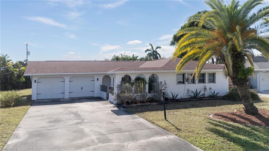 Located just minutes from all the shopping, dining, and entertainment that downtown Cape Coral has to offer, this stunning home blends modern comfort with Florida charm. Recently remodeled from top to bottom, it features a brand-new AC unit, updated finishes, and a bright, open floor plan perfect for entertaining or relaxing. Step outside to your private backyard oasis, complete with a sparkling in-ground pool and plenty of space for outdoor living. Whether you’re looking for your forever home or a seasonal retreat, this property is move-in ready and waiting for you!