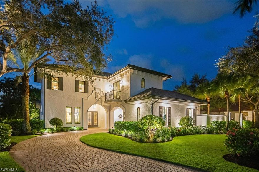 Who said you can’t buy a new home in Shadow Wood? This Modern Spanish home is being offered furnished with exceptions and is a must see! It has recently undergone an extensive renovation from top to bottom with
high end luxury details throughout. It’s magazine worthy! This is not your typical Shadow Wood home! Master and guest master on the first floor. 3 additional en-suite bedrooms on 2nd level. The Grand Circular Bar, adjoining Glass Wine Cellar and dining area make entertaining the epitome of luxury. The kitchen has been totally redesigned and is a culinary dream! Renovations continue with all new impact windows, french doors and sliders, new roof, 6" gutters, 2 new HVAC units with smart thermostats, dehumidifiers, and I-Wave air cleaners, redone salt water pool and spa with gas heaters and equipment, redesigned outdoor lanai with Storm Smart Shutters, custom garage doors and overhead mechanisms, A/C mini-split in single car garage, new pool screen picture window, whole house generator, integrated Creston AV Media, Lighting and Sound System. Everything has been done for you to sit back, relax and enjoy the Florida Lifestyle.