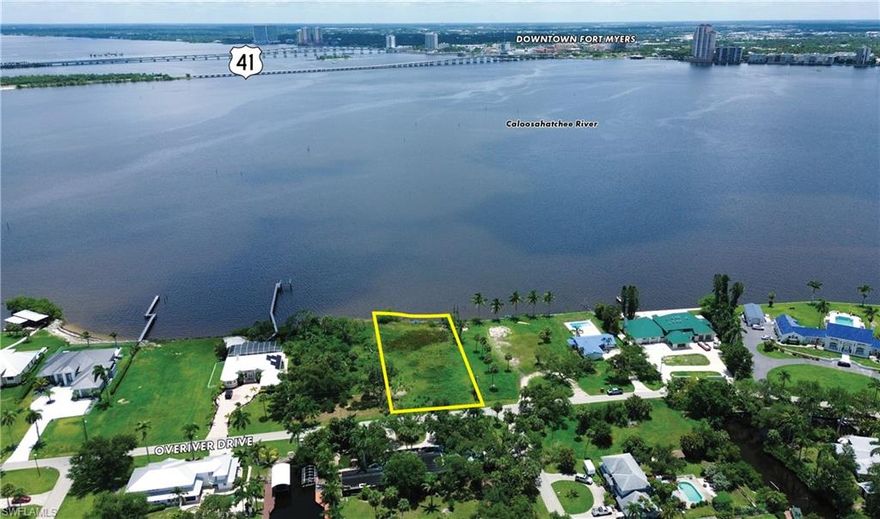 Presenting 740 Overiver Drive, a 0.62± acre waterfront residential lot, located in North Fort Myers, directly on the Caloosahatchee River. This exceptional property is one of the best-valued riverfront properties in the Fort Myers MSA and offers a rare opportunity to build your dream home or vacation retreat in paradise. The fully cleared lot is construction-ready and perfectly oriented with a western-facing front and eastern-rear exposure, capturing stunning sunsets and unrivaled sunrise views that illuminate over the Caloosahatchee River.

This oversized estate lot boasts a depth of 250+ feet and 115+ feet of river frontage, with the ability to permit and construct a personal dock, offering unparalleled access to the Gulf and waterfront activities. Conveniently located just 3.5 miles from Downtown Fort Myers, this property combines the peacefulness of riverside living with easy access to urban amenities, the barrier islands, and the gulf beaches.

INVESTMENT HIGHLIGHTS:
• Adjacent 0.74± acre lot available for purchase
• Together the listed parcels combine for 1.36± acres and 265 ft. of contiguous river frontage
• Developer/investment opportunity to build up to 3 custom homes or one expansive estate lot