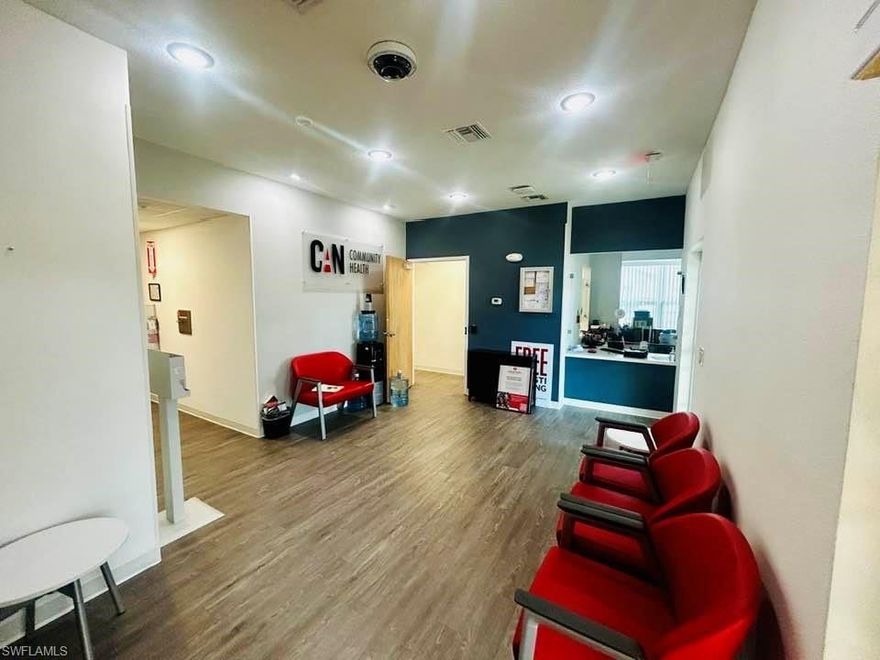 This building is currently undergoing exterior renovations and will soon feature a fresh, modern look. The interior has been recently remodeled and presents beautifully, offering a clean and professional environment ready for immediate occupancy.

The space is well-suited for professional office or medical use. Five offices include sinks, in addition to the kitchen, making it especially functional for medical or specialty practices. Several rooms offer ample built-in cabinetry for convenient storage.

The layout features three front entrances, including one private entrance to an individual office—ideal for a practitioner or executive suite. Additional amenities include a glass-enclosed reception area, eight offices, an IT room, a kitchen, and two restrooms (one located at the front and one at the rear of the space).

The new tenant will benefit from nine designated parking spaces along with prominent directory signage.