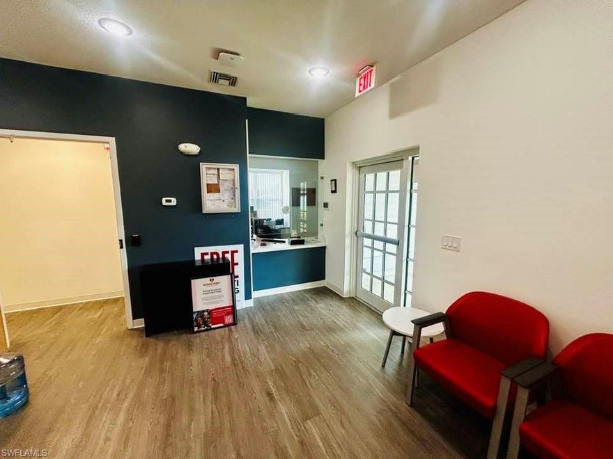 This building is currently undergoing exterior renovations and will soon feature a fresh, modern look. The interior has been recently remodeled and presents beautifully, offering a clean and professional environment ready for immediate occupancy.

The space is well-suited for professional office or medical use. Five offices include sinks, in addition to the kitchen, making it especially functional for medical or specialty practices. Several rooms offer ample built-in cabinetry for convenient storage.

The layout features three front entrances, including one private entrance to an individual office—ideal for a practitioner or executive suite. Additional amenities include a glass-enclosed reception area, eight offices, an IT room, a kitchen, and two restrooms (one located at the front and one at the rear of the space).

The new tenant will benefit from nine designated parking spaces along with prominent directory signage.