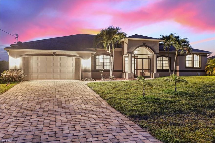 Investors dream! This beautiful 3 bedroom plus den home is heavily booked for rentals through 2021 and is being offered TURNKEY. As you open the front doors you are immediately greeted by breezy open concept and views of the amazing lanai. The master suite is very spacious and the bathroom has a jet tub and walk-in tile shower. On the opposite side of the home are the two guest rooms with walk-in closet. Guest bath has an exterior door to be used as a pool bath as well. The lanai is very spacious and has a custom pool and spa. This home is also situated on a large oversized lot! First showing not until April 16 due to being rented. Schedule now!!!