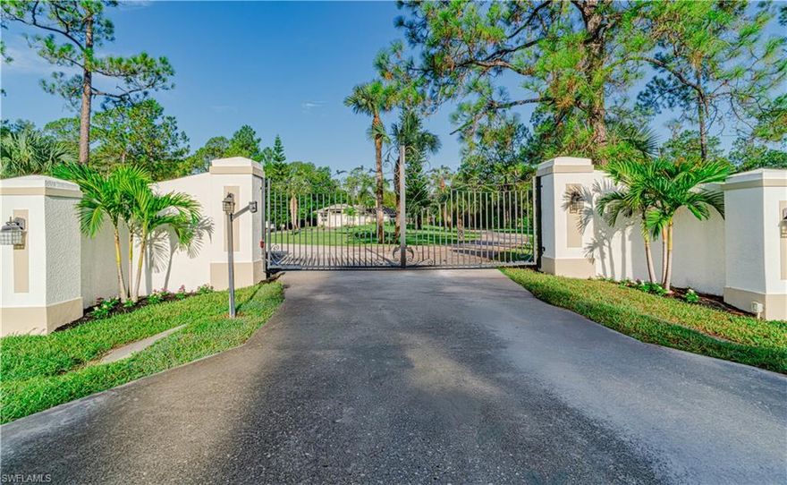 LOCATION!!!!!LOCATION!!!!!!! Spectacular home with 4 bedrooms and 3 baths, completes renovated with beautiful tile throughout the house. This house has a gorgeous spacious kitchen features a large waterfall quart island counter top, white cabinets with stain steel appliances the kitchen open to the great room where you can admiring the spectacular the view of the pool and the beautiful green landscaping that surrounded the entitle property with irrigation on the 2.5 acres. The Master bedroom and bath made you feel in a retreat in your own home. Enjoy the new addition with amazing formal living and dinning room for entertainments. This property is secure with a beautiful gate and a circular driveway entrances and a long straightaway for a boat or RV. New roof, new Air condition. This property includes an additional unit in the back, offering the freedom to transform it into whatever suits your needs. 
whether you're looking for:
*A private GUEST HOUSE
*A convenient HOME OFFICE or Creative Studio
*A cozy RENTAL UNIT for extra income
*A Peaceful RETREAT SPACE to relax an unwind. 
..the options are endless. With its own entrance and versatile layout, this bonus space is ready to be customized into yr dream setup.
This home have the most desirable location few minutes from Collier BLVD, close to the beaches, restaurants and shopping. Enjoy this property close to everything but with country feeling.............. this amazing home move in ready.