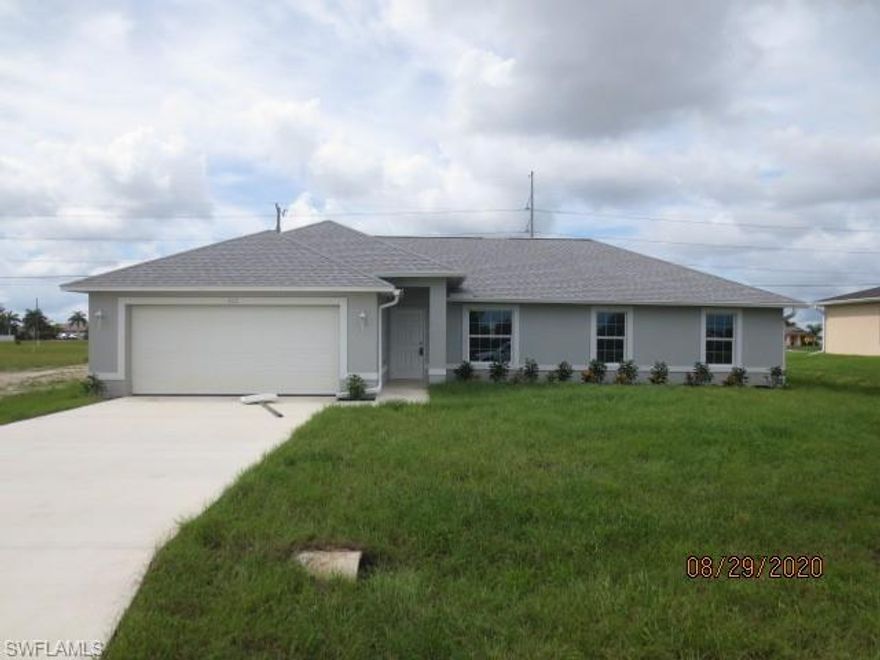 BRAND NEW SPEC HOME!!! ALL ASSESSMENTS PAID !!! Hey Folks- Come take a look at this brand new 4 bedroom spec home! This home features all tile floors with carpet in the bedrooms, Tray ceiling in the master suite, under truss screened lanai and a super location across from waterfront property! This home should be complete by October 2020.