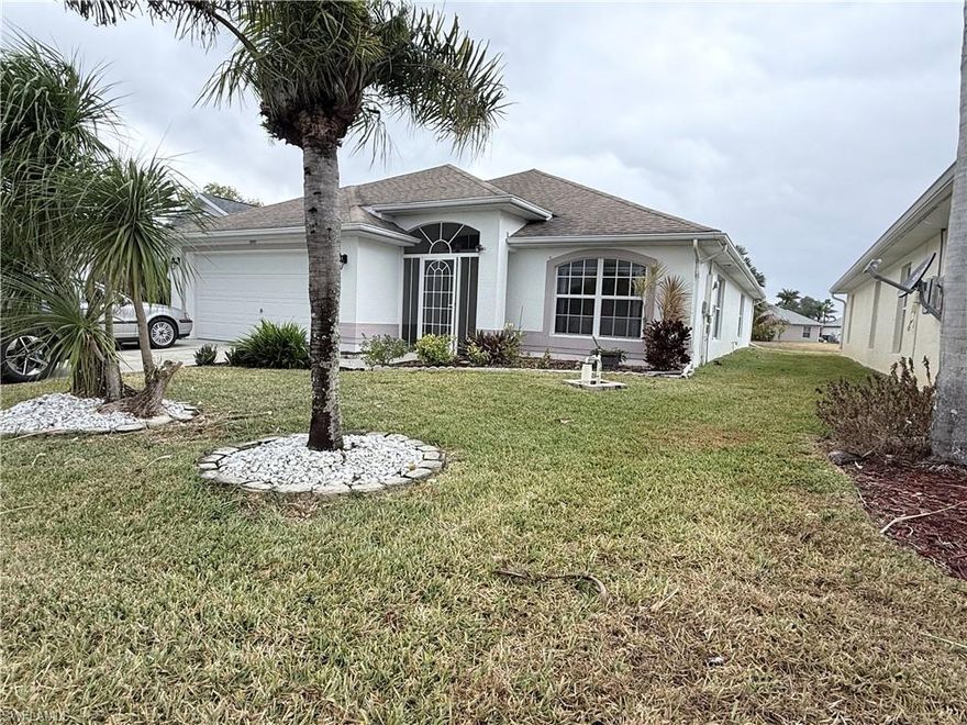 Stunning Lakeside 4-Bedroom Home in the Gated Community of Town Lakes ?
Welcome to 8571 Gasner Way, a beautifully maintained 4-bedroom, 2-bath home located in the highly desirable gated community of Town Lakes. This property stands out immediately with its exceptional condition, thoughtful upgrades, and peaceful lakefront setting that delivers the Florida lifestyle everyone is searching for.

Step inside and you’ll be greeted by a bright, open layout enhanced by newer granite countertops, modern tile flooring, and fresh laminate flooring that adds warmth and style throughout the home. The interior has been recently repainted, giving every room a crisp, clean, move-in-ready feel.

The kitchen features elegant granite surfaces and plenty of workspace—perfect for cooking, entertaining, or simply enjoying the view of the water just beyond your back patio. The split-bedroom floor plan offers privacy and comfort, with a spacious primary suite and three additional bedrooms ideal for family, guests, or a home office.

But the true highlight of this home is the serene lakeside backyard. Step out onto your beautiful patio and take in the peaceful water views, where you can relax, unwind, and enjoy daily visits from Florida’s natural wildlife—herons, egrets, ducks, and more. It’s a tranquil retreat that feels worlds away while still being close to everything.

Located in a secure, well-kept gated community with low HOA fees, this home offers the perfect blend of comfort, beauty, and convenience.

This is a rare opportunity to own a meticulously cared-for home in one of Lehigh Acres’ most attractive neighborhoods—truly exceptional for its age and condition.