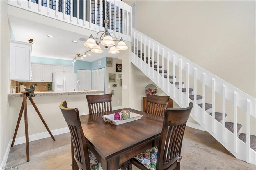 LOWEST PRICED LISTING IN PRESTIGIOUS 34108 ZIP CODE! This cozy 2 bedroom townhome is located in a sought-after North Naples community. With its light and bright end unit design, this property provides an inviting atmosphere. You'll be greeted by charming tile flooring that spans the main living spaces, creating a seamless flow. The updated bathrooms add a touch of modern sophistication for guests. The spacious kitchen is a true centerpiece, offering ample counter and cabinet space for all your culinary endeavors. Whether you're preparing a family meal or entertaining friends, this kitchen is sure to please. Sliding doors lead to the inviting lanai, creating a seamless indoor-outdoor connection, perfect for enjoying the beautiful Florida weather & entertaining. Additionally, a private balcony off the master suite provides a nice outdoor touch, where you can relax and unwind after a long day. Located just a short walk away from Mercato, a vibrant and upscale shopping and dining destination, this property offers convenience at your fingertips. Enjoy an array of restaurants, boutique shops, and entertainment options, all within easy reach of your new home. Schedule your showing today!