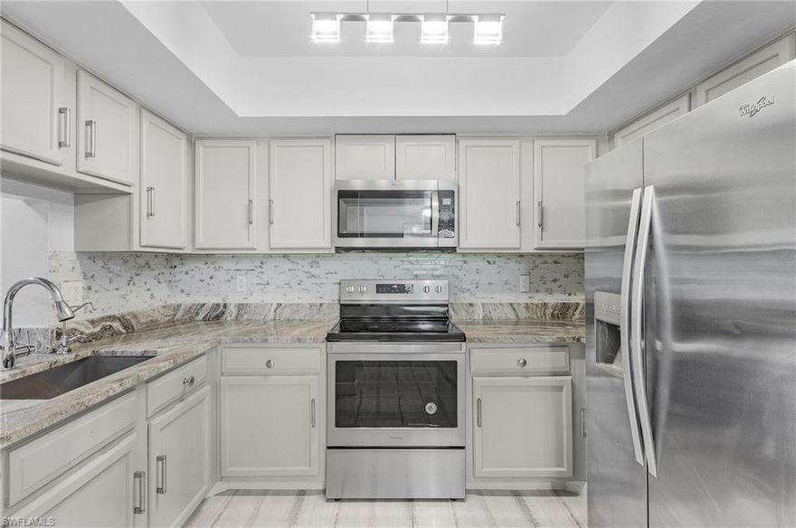 Stunning 2-Bedroom, 2-Bathroom Condo in the Highly Desirable Courtyard at Kings Lake. Discover serene living in this beautifully second-floor 2-bedroom, 2-bathroom condo nestled in the peaceful Courtyard subdivision of Kings Lake—a charming community in the heart of Naples.
This bright and open-concept home boasts a spacious, modern kitchen equipped with sleek stainless steel appliances, ample counter space, and plenty of storage—perfect for everyday living or entertaining. Enjoy the convenience of in-unit laundry, generous bedroom sizes, and abundant natural light throughout.
Step out onto the expansive west-facing lanai, where you'll be greeted by tranquil views of lush landscaping and the sparkling community pool just steps away. Courtyard residents enjoy exclusive access to **two** beautifully maintained pools including a lap pool.
Kings Lake offers an exceptional resort-style lifestyle with amenities for every season: multiple community pools, a spa, lighted tennis courts, pickleball, and a scenic 1.3-mile paved jogging/biking path winding around the serene lake. It's the ideal setting for an active, relaxed Florida lifestyle.
Location is unbeatable—literally steps from Publix Supermarket, Starbucks, restaurants, and specialty shops at the Kings Lake Center. Just a short drive away, you'll find Naples' historic Fifth Avenue South with its upscale dining, boutique shopping, and vibrant entertainment, plus the pristine white-sand beaches of the Gulf of Mexico.
Don't miss this rare opportunity to own in one of Naples' most convenient and welcoming communities. Schedule your private showing today and experience the Paradise Coast lifestyle firsthand!