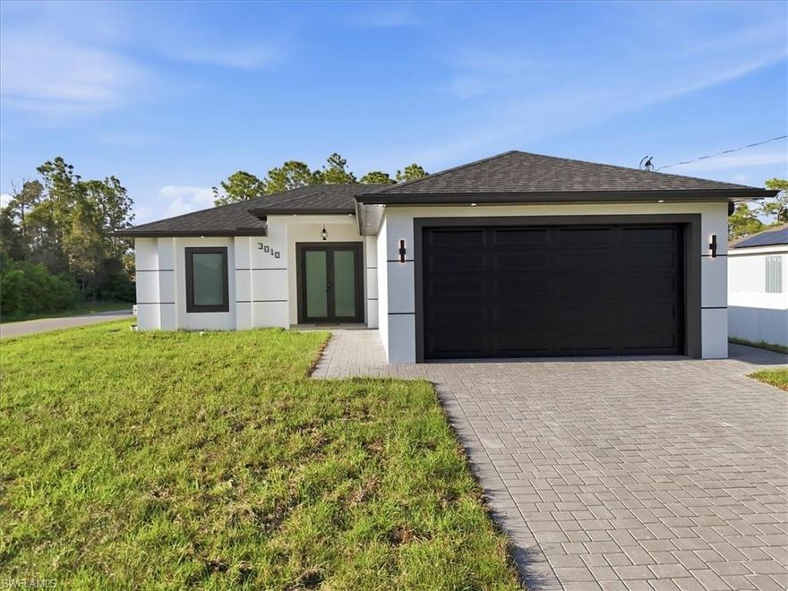 Seller is offering $15,000 towards closing costs. Brand-new construction on a desirable corner lot in Lehigh Acres! This beautiful 3-bedroom, 2-bath home features a unique wet bar with a built-in wine cooler—perfect for entertaining. Conveniently located near Southwest Florida International Airport, Fort Myers Beach, and Florida Gulf Coast University, providing easy access to travel, beaches, dining, and education. Don’t miss this opportunity to own a modern home in a growing area!