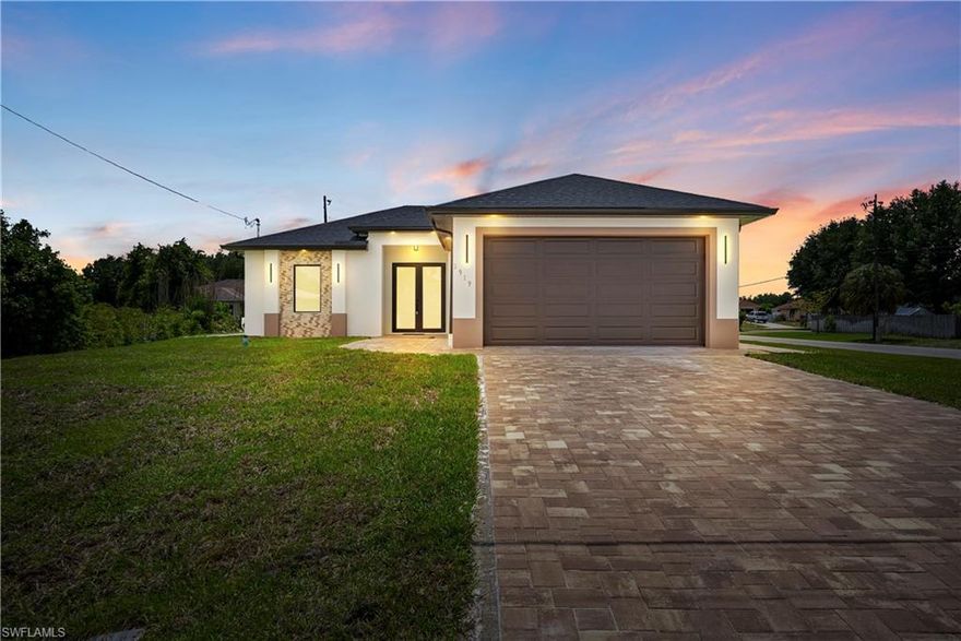 Discover incredible value with this brand-new construction home in one of Lehigh Acres' most convenient locations. Perfectly situated just minutes from Lee Blvd and Sunshine Blvd, with easy access to State Road 82, this home offers a seamless commute into Fort Myers, I-75, and RSW Airport. This move-in ready home features 3 bedrooms, 2 bathrooms, and a spacious 2-car garage, designed with comfort and functionality in mind. The open-concept layout creates a bright and inviting living space, ideal for both everyday living and entertaining. Enjoy a modern kitchen with quality finishes, ample cabinet space, and a layout that flows effortlessly into the main living area. The split-bedroom floor plan provides privacy for the primary suite, while the additional bedrooms offer flexibility for guests, a home office, or growing families. As a new construction home, you'll enjoy peace of mind with everything brand new and built to today's standards. Located in a fast-growing area of Lehigh Acres, this property is close to shopping, dining, schools, and major roadways, making it a prime option for both homeowners and investors.
