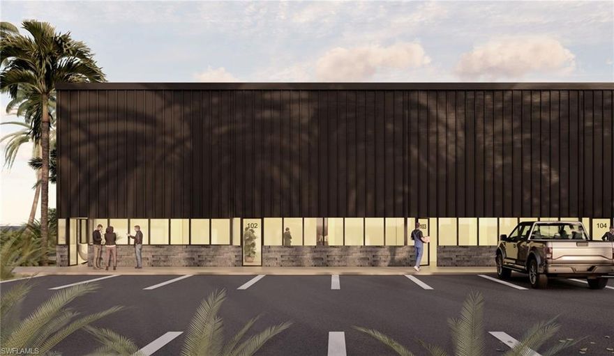 ECAP Zoned Flex Condos. 16 Units available across two - 25,000 Sq Ft. Buildings. Each unit will be 3,125 Sq Ft. Units may be bought individually or in bulk. Each unit will feature showroom space, 3 individual offices, and 1 ADA compliant bathroom. Warehouse space will include roll up door in rear, and 26+ feet ceiling heights. Property is conveniently located near the Punta Gorda airport 5 minute car drive to I75 Jones Loop Ramp. Enjoy the vibrant community of Punta Gorda featuring fine dinning, shopping & more Estimated completion date for the buildings is Quarter 4 of 2026. Condo Fees are to be determined. For more information call. Information is deemed reliable but is not guaranteed.