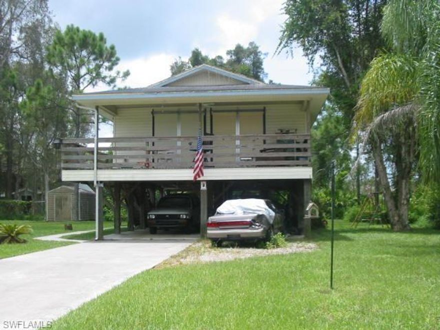 HERE SITS A GREAT OPPORTUNITY TO OWN IN SAN CARLOS PARK FOR LESS THAN $200,000!  TWO STORY HOME WITH VINYL SIDING AND HURRICANE SHUTTERS TO FRONT SLIDERS!  OUTSIDE DECK!  ACCORDING TO SELLER, AIR CONDITIONER IS APPROXIMATELY 7 YEARS OLD AND THE ROOF REPLACED IN 2006!  PROPERTY DOES NEED TO BE UPDATED, HOWEVER, THE POTENTIAL HERE IS GREAT!  CLOSE PROXIMITY TO FGCU, HERTZ ARENA, GULF COAST TOWN CENTER, AND COCONUT POINT!