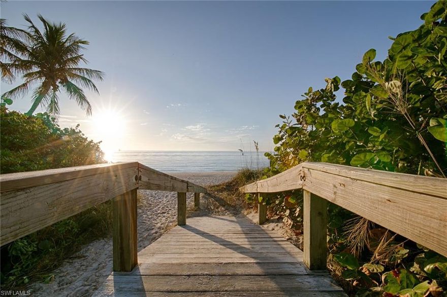 Unique opportunity to build your dream home on the prestigious Gordon Drive. This nearly half-acre corner lot includes alley access from the rear. Walk two short blocks to one of the many award-winning beaches Naples has to offer. Ideally located near the picturesque downtown area, offering upscale shopping, fine dining and a variety of entertainment. The home is being sold as-is.