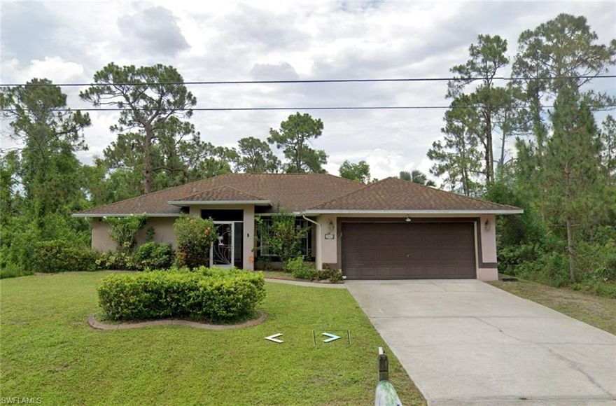 Here is your opportunity to live in one of the best neighborhoods or invest in a fast-growing community. This is a beautiful home in Lehigh Acres Florida within working distance of many convenience stores, shopping plaza, and supermarkets located on Lee Blvd, the main street. Easy access to local transportation. 3bed+Den/ 2bath/2Car-garage. huge walk-in closet. Tile through. Screened lanai overlooking large private back yard. New roof. New water-heater. Nearly no electric bill thanks to solar power installed in 2025.