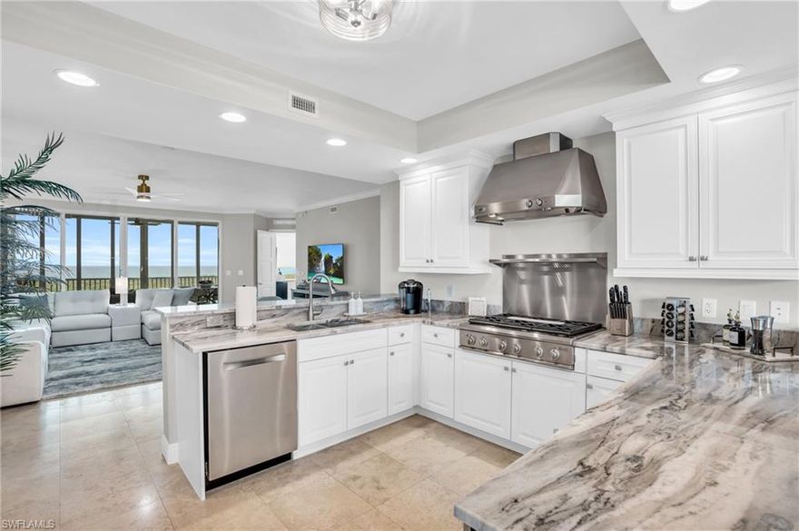 Floridian Club membership is transferable, subject to tenant payment of applicable fees.

Experience elevated coastal living in this beautifully appointed 14th-floor residence at The Dunes—one of Naples’ premier resort-style communities. This spacious 2-bedroom + den, 2-bath condo at 265 Indies Way #1404 offers sweeping Gulf and bay views, abundant natural light, and a thoughtfully designed open floor plan ideal for both relaxing and entertaining.

The well-equipped kitchen features granite countertops, stainless steel appliances, and ample cabinetry, flowing seamlessly into the living and dining areas. The private screened lanai is the perfect place to enjoy breathtaking sunsets and gentle coastal breezes. The primary suite boasts stunning water views, walk-in closets, and a luxurious en-suite bath with dual vanities, soaking tub, and separate shower. A versatile den provides the ideal space for a home office or guest room.

Residents of The Dunes enjoy world-class amenities including a resort-style pool and spa, state-of-the-art fitness center, tennis courts, and the renowned Club at The Dunes with on-site dining. Ideally located just minutes from Vanderbilt Beach, Mercato, and Naples’ finest shopping and dining.