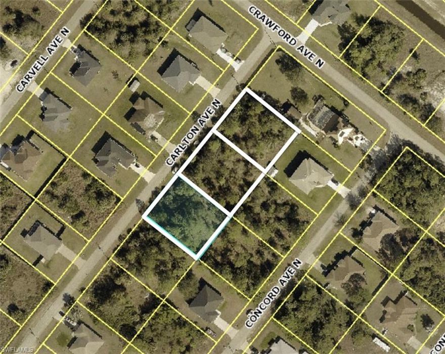 3 LOTS IN A ROW Attention builders and investors — quarter-acre residential lot ready for development in one of Southwest Florida's fastest-growing markets. Situated on a paved road and surrounded by newer construction, this parcel is ideal for a spec home or buy-and-hold strategy. Flood Zone X designation keeps insurance and development costs low. No HOA restrictions. Utilities accessible in the area. Conveniently located minutes from Lee Blvd, Sunshine Blvd, SR-82, and I-75 with easy access to Fort Myers, Cape Coral, and RSW Airport. Strong area comps support solid return potential. Build now or bank the equity — Lehigh Acres continues to deliver.