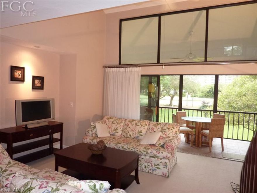 *HUGH*  SCHOONER VILLAGE Townhouse is located in one of the highly desirable communities inside the Landings Yacht Golf and Tennis Club.  This wonderful riverfront community is the best kept secret in Southwest Florida.  It's a completely bundled gated community with two restaurants, golf course, tennis courts, a private marina supporting both wet and dry slips, well equipped gym, and 24/7 Community Patrol. This beautiful over-sized 4 bed, 3 bath, 2 story unit has a huge screened balcony overlooking the golf course and gorgeous landscape.  It features a renovated kitchen, large walk-in pantry with extra refrigerator, remodeled master bath, two large master suites, spacious loft area, and den.  This is one of the few floor plans that has lots of extra storage space PLUS a garage.   Walking distance to the Golf and Tennis Pro Shops, Cart Barn, Helm Club Restaurant and the Compass Rose Lounge.  It's big and bright and ready for you!