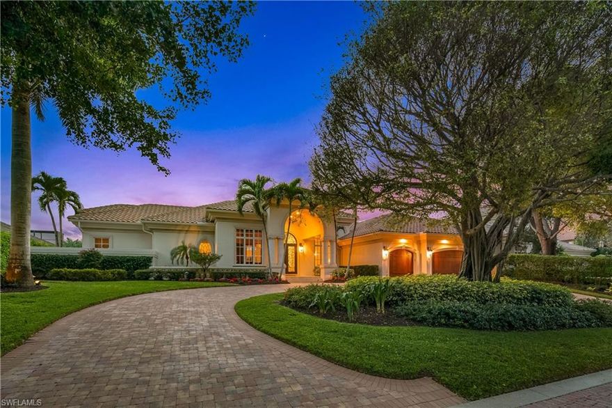 Nestled within the exclusive Jamestown enclave of Pelican Bay's gated community, this meticulous home sprawls on a southwestern exposed lot with both exceptional lake and golf course views. Step into the interior with 4 beds, study & 4 1/2 baths, each space showcasing thoughtful design, creating a seamless indoor-outdoor connection with a light and bright ambiance. The gourmet kitchen sets the stage for stylish gatherings opening to the family room and wet bar which transitions effortlessly to the inviting outdoor spaces surrounding the sparkling pool—a sanctuary for relaxation with expansive views. An impressive master suite and spacious bedrooms offer comfort, style and quality. Experience Pelican Bay's luxurious lifestyle with prime access to exceptional amenities in close promenade and nearby shopping, dining and entertainment options. Embrace the epitome of Naples living in the highly-sought after Pelican Bay neighborhood.