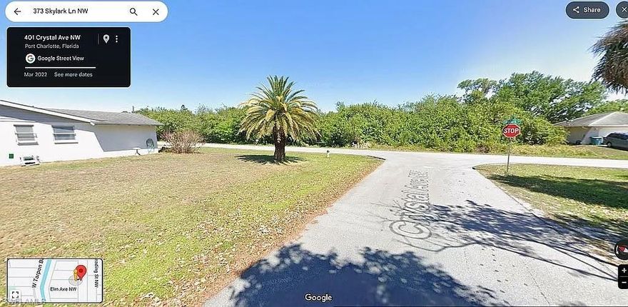 Prime Residential Lot in Desirable Port Charlotte – Build Your Florida Dream Welcome to 373 Skylark Lane — a rare opportunity to secure a spacious vacant lot in one of Southwest Florida’s burgeoning communities. Situated in a quiet, well-established neighborhood of Port Charlotte, this approximately 10,000 sq ft (80' × 125') parcel gives you the freedom to design your ideal custom residence, vacation home, or investment property. Located in a non-HOA and non-deed-restricted area, this lot offers flexibility and creative freedom. You’ll find paved road access, public water service, and electricity available nearby. Surrounded by newer homes and natural Florida landscaping, the lot blends tranquility with growth. Just minutes from US-41 (Tamiami Trail) and I-75, you’ll have excellent access to everything the Gulf Coast offers — from nearby beaches and the waterfront at Charlotte Harbor to shopping, dining, golf courses, and the charming city of Punta Gorda. For boating and fishing enthusiasts, public ramps and marinas are also within easy reach.