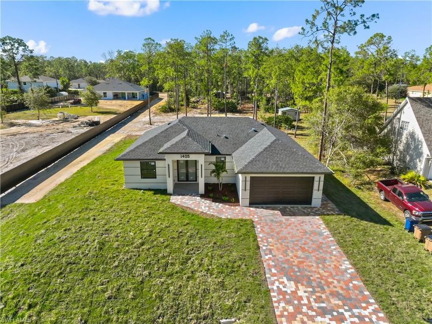 HURRY,HURRY BUYERS AND BUYERS AGENTS ………
THIS PROPERTY OFFERS AN EXCELLENT LOCATION JUST MINUTES FROM SR-82 AND SITS ON A PERFECTLY DISTRIBUTED 0.50 ACRES LOT - A TRUE GERM ON TODAY’S MARKET .
THIS NEW CONSTRUCTION HOME FEATURES 3 BEDROOMS AND 2 BATHROOMS ,A DOUBLE GARAGE AND INCREDIBLE HIGH QUALITY FINISHES AT AN AMAZING PRICE HERE IN LEHIGH ACRES,FL. A SPACIOUS LOT,MODERN DESIGN AND A PRIME LOCATION…..THIS IS THE OPPORTUNITY YOU HAVE BEEN WAITING FOR ..
DONT MISS OUT—IT WONT LAST.