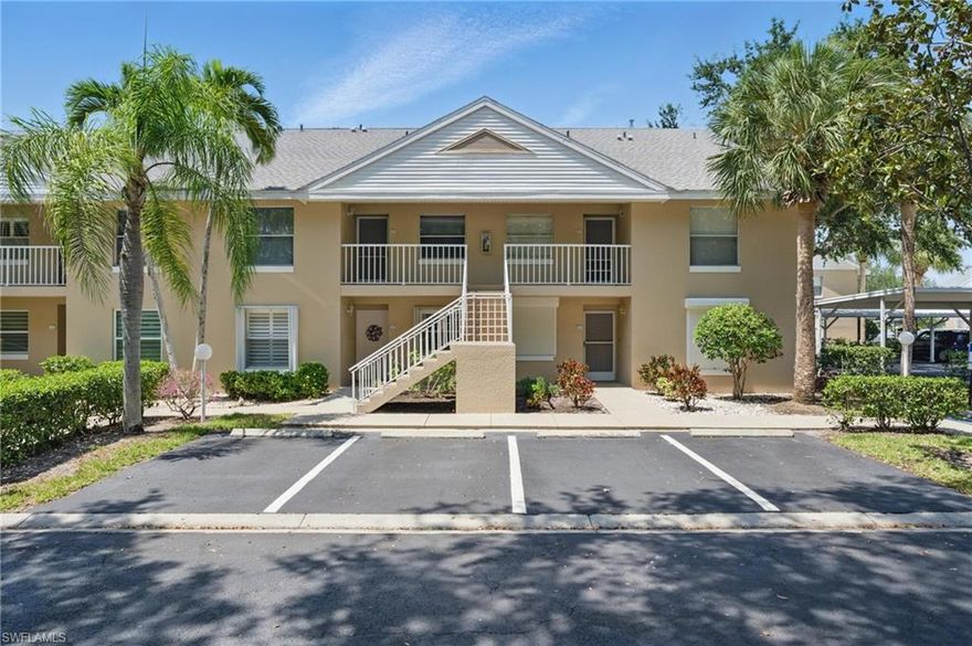 Welcome to this well-maintained condo in North Naples, ideally located just minutes from Vanderbilt Beach. Situated in the highly sought-after Pebble Shores community within Palm River, this top-floor unit features two bedrooms, two bathrooms, and a den, offering flexible space for a home office or additional guest accommodations. The property is being sold fully furnished and turnkey, providing a move-in ready opportunity for a primary residence, seasonal retreat, or investment.

The open layout is filled with natural light, and the screened-in lanai offers peaceful lake views—an ideal setting for morning coffee or relaxing in the evening. 

Pebble Shores is a quiet, non-gated community with low HOA fees and a range of amenities including a heated pool, spa, clubhouse, BBQ and picnic area, shuffleboard, and walking paths with a scenic footbridge over the lake. Assigned parking is included, and the HOA permits up to two pets with a maximum weight of 30 pounds each.

This location provides exceptional convenience, just north of Immokalee Road near LaPlaya Beach and Golf Resort. It is close to Mercato, Sam’s Club, medical facilities, restaurants, and shopping centers, making everyday needs and entertainment easily accessible.

This is a great opportunity to enjoy comfortable Florida living in a desirable North Naples location, with move-in ease and attractive community features.