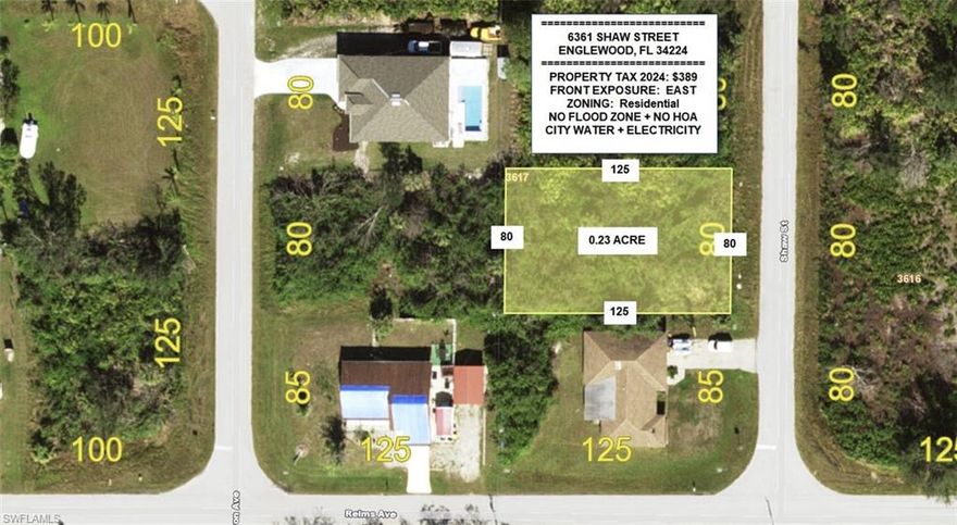 Prime Vacant Lot in Englewood – Build Your Florida Dream!
Seize this rare opportunity to own a highly sought-after vacant lot in the vibrant and growing city of Englewood, Florida. Perfectly located just minutes from beaches, golf courses, shopping, and dining, this property offers the ideal blend of convenience and tranquility.
Water and electricity available
NOT in a flood zone – peace of mind during storm season
No HOA – total freedom to design your custom home
Quiet, established neighborhood
Close to Manasota Key, Lemon Bay, and scenic parks
Whether you're looking to build your forever home, a vacation retreat, or simply invest in land as the area continues to grow, this lot is full of potential.
Buy now and start planning your Florida lifestyle!