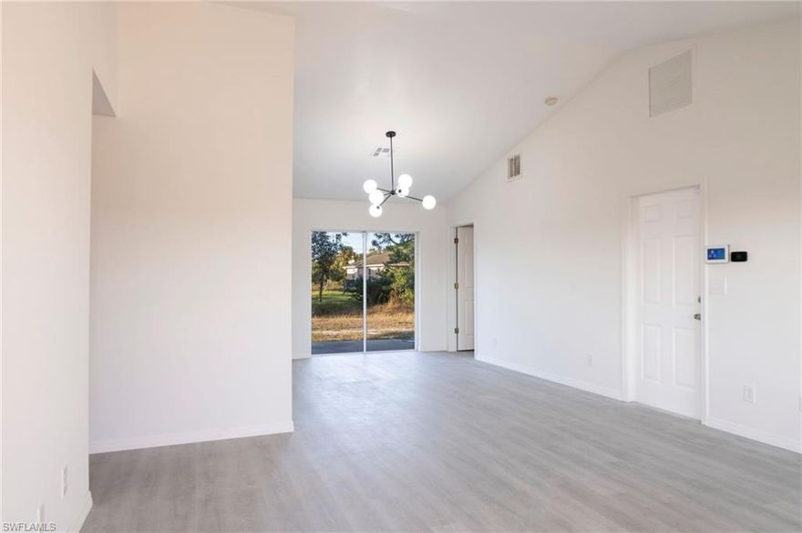 Welcome to our beautifully recently renovated home tucked away in a quiet residential area of Lehigh Acres. With modern updates and a comfortable layout, this property offers the perfect mix of style, space, and privacy.

Inside, you’ll find brand-new flooring throughout, giving the home a fresh, clean, and modern feel. The bathrooms have also been fully updated and feature sleek LED vanity lighting, adding a contemporary touch while keeping the spaces bright and functional. Every room is equipped with ceiling fans for added comfort and energy efficiency year-round.

The home offers a bright, open living area with great natural light and a practical floor plan that makes everyday living easy. The kitchen provides ample cabinet and counter space, ideal for cooking, hosting, and daily use. Bedrooms are generously sized with good closet space, making the home both comfortable and functional.

Step outside to enjoy a spacious yard with room to relax, entertain, or create your own outdoor setup. With plenty of driveway parking and a peaceful neighborhood setting away from heavy traffic, you’ll enjoy both convenience and tranquility.

Located just a short drive from shopping, dining, schools, and major roadways, this home gives you the privacy of Lehigh Acres living while keeping Fort Myers and surrounding areas easily accessible.

Now available for rent — a move-in-ready, updated home offering modern finishes, comfort, and great value in one of Lee County’s fastest-growing areas.