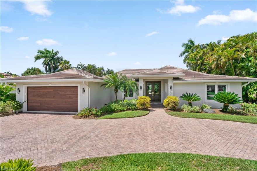 This delightfully completely remodeled home was reimagined with today's open concept living and is located on a  quiet street less than 1 mile to Venetian Village shopping/dining & the private Park Shore beach park. As you walk through the new mahogany front door you see the beautifully, privately landscaped pool area through floor to ceiling sliding glass doors. Tile flooring throughout looks like weathered hardwood. Custom cabinetry throughout kitchen, all 3 bathrooms & laundry room. All new impact glass sliders, front door & new hurricane rated garage door. Tray ceilings in main living area & master suite. No detail was overlooked in this renovation, including completely refurbished pool/spa with sea colored glass tile, extended pool decking with all new travertine. The screened in covered area features 4 sets of sliding screen doors for easy access to pool area. This home will not disappoint & is perfect for the most discerning buyer!