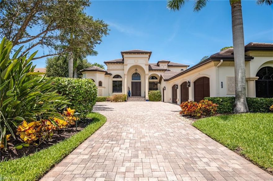 H7510 -Casual luxury and timeless elegance at its best. Step into this unique furnished property located on an oversized lot that features magnificent sunset views overlooking the Preserve. From the sophisticated entry, with 22ft volume double-tray ceilings, the custom bar tagged along with a walk-in wine cellar to entertain all guest. The eat-in kitchen features one inch thick hardwood custom cabinets with quartz counter tops. All hurricane rated glass windows and doors. This home is located minutes away from the pristine beaches of the Gulf of Mexico. Garage is completely under air to keep all car lovers happy with high ceilings that allow room for car lifts. Along with its wonderful Location, Audubon Country Club offers amenities for all. Amenities include an 18 hole Troon championship golf course, 7 tennis courts, 2 pickleball, state of the art fitness center, cocktails at the pool bar/cafe, bayside boardwalk with kayaks, FULL GOLF MEMBERSHIP AVAILABLE (social is required).  This home accommodates the best of Florida living.