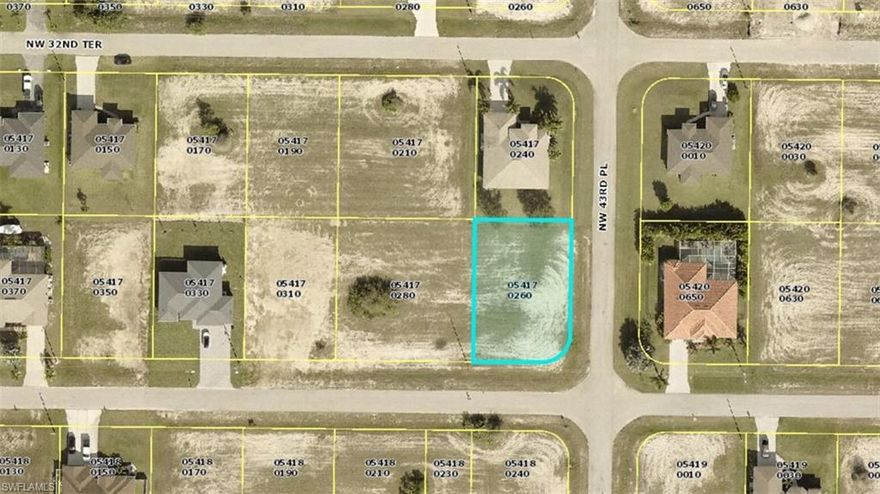 This corner lot is in the fast growing NW Cape Coral area. Quick access to shopping and restaurants. Just north of Jacaranda Parkway and Lupine Lake, and south of Longview Canal. It's a short ride north to Burnt Store Marina. Build your new custom home in this highly desireable area!