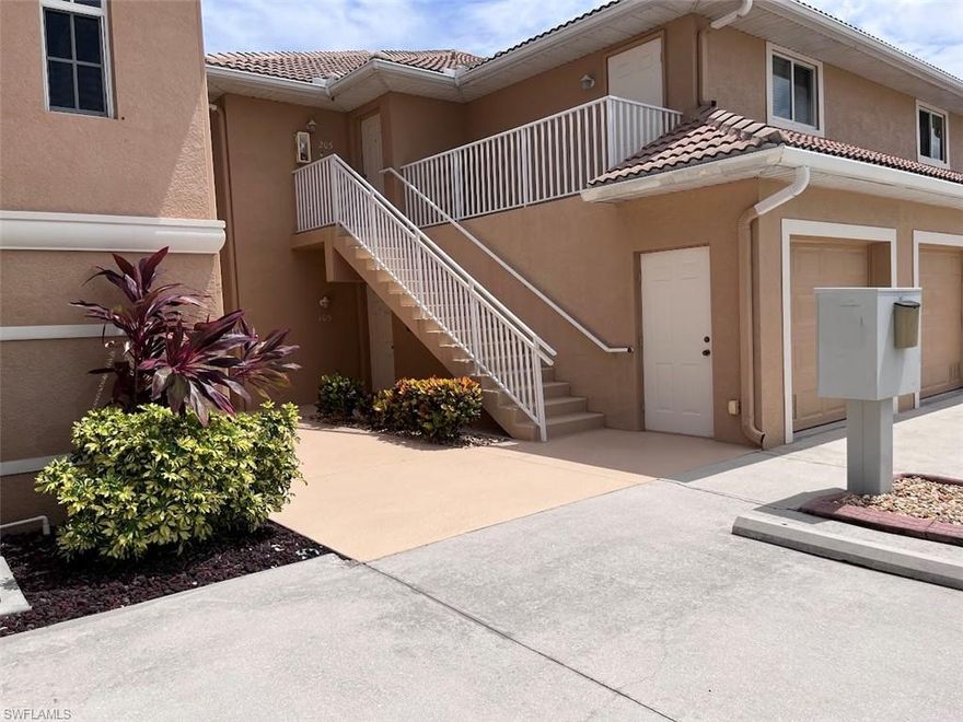 Looking for an amazing water side condo in Cape Coral, look no further!!  Very pristine and well maintained ground floor unit, canal side with dock space available, located next to pool, with enclosed garage, in unit laundry facilities, and enclosed lanai.  Wonderful for vacations or year-round residency!