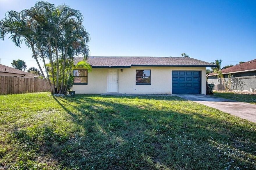 This concrete block built 3 Bedroom / 2 bath / 1 car garage single family home is located in the heart of Golden Gate. Plenty of room in the back yard for a pool, tiki or for parking a trailer, boat or RV. Great starter home or property for investors. These homes are full of potential, very affordable with today's interest rate. Don’t wait as these homes will not last.