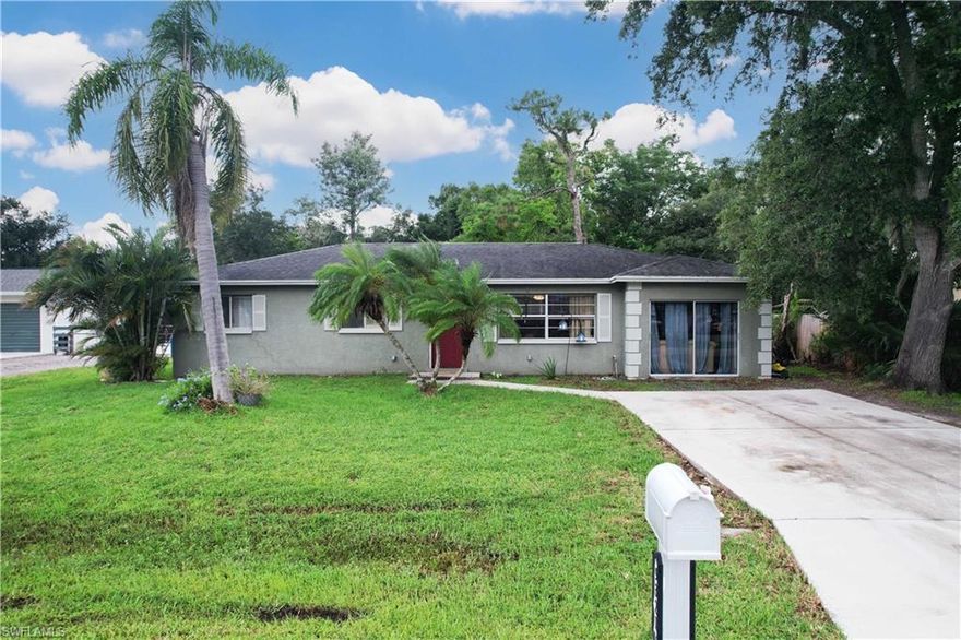 Welcome to your dream starter home in North Fort Myers! This charming single family home boasts 3 bedrooms, 2 bathrooms, and stainless steel appliances in the kitchen. Situated on a quiet cul de sac road, you'll enjoy peace and tranquility in this desirable neighborhood. The large backyard is perfect for a pool or simply relaxing in the sunshine. With a spacious family room, there's plenty of space for your loved ones to gather and create lasting memories. This home is not only a cozy retreat, but also a smart investment opportunity to build equity for your future. Whether you're a first-time homebuyer or looking to downsize, this property offers the perfect blend of comfort and convenience. Don't miss out on the chance to make this house your forever home. Come see it today and envision the endless possibilities that await you in this lovely North Fort Myers residence. NO HOA fees!