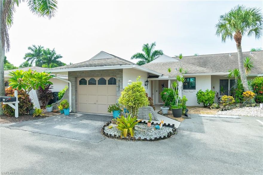 Live your Florida dream in this highly sought after flamingo village villa in Peppertree Point. Premier location close to Fort Myers and Sanibel Beach, Marina, shopping, dining, and entertainment. Your master bedroom has ensuite bath, and sliders at open to your Florida room/lanai. Two guest bedrooms share a beautiful remodeled bath. Living area opens to Florida room/lanai with windows and screens, that create an atmosphere perfect for your leisure time and also has plenty of room for entertaining family and friends. Patio overlooks lovely landscaped area. Kitchen has plenty of cabinet space and opens to dining room. Kitchen and back bedroom have new hurricane impact windows. offered turnkey with you exceptions listed on attachment. One car garage to store all your fishing and beach toys. Walk to community Pool. Enjoy sunsets and fishing off your magnificent pier. Private cozy beach offer secluded sometime. Marina is boaters delight with option to lease dock, boat ramp and boat storage. WELCOME HOME TO PARADISE!