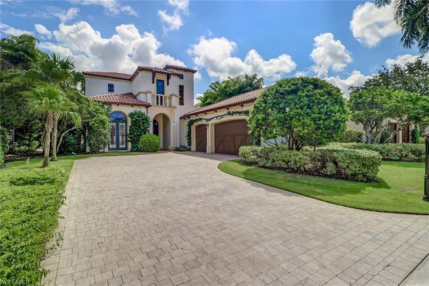 Dramatic & breathtaking two-story home with a unique balance of elegance & comfort can be found when you open the gorgeous oil-rubbed mahogany entry door to this showcase Mediterranean inspired villa. Special features include crown molding, granite counter-tops, Brand new thermador appliances, wine cooler, formal dining, and double tray ceilings. The first floor master suite is where you'll be welcomed by a good morning wet bar and luxurious master bath. Grandiose outdoor living areas orchestrated for entertaining with outdoor kitchen, fireplace, tropical pool & spa, all overlooking the challenging Estuary golf course with premium lake & clubhouse view. With only 179 home sites within 350-acre community, Estuary at Grey Oaks achieves the ambiance of country estate living, without forsaking the conveniences of city life, where fine restaurants, upscale shopping & beaches are only minutes away. Although private club membership is currently not required when you purchase a home in Estuary, you will want to enjoy the exceptional amenities available with a membership. Grey Oaks recently completed a $30 million renovation, including an extraordinary health and wellness center.