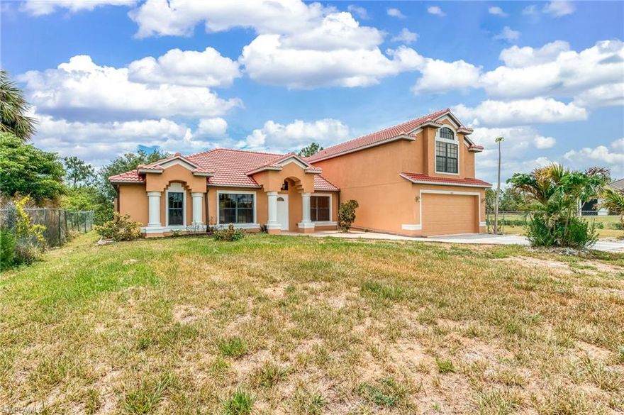 Gorgeous, move in ready gated Hacienda. Spacious 5 bedrooms with 3 bathroom and attached two car garage home. Private pool with screen lanai and huge backyard, double master bedroom with one upstairs, tile throughout the first floor. Brand new roof and air conditioner. Large shed also in the backyard for additional storage.