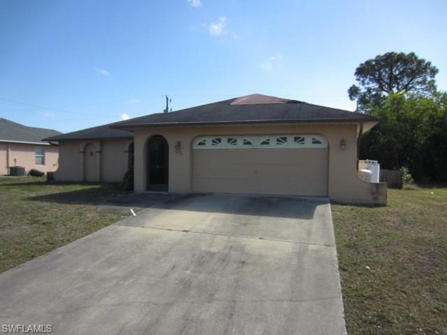3BR/2BA/2 CAR GARAGE POOL HOME in NE Cape Coral just North of Pine Island Rd. Exterior has fenced Back Yard with Pool and Lanai. Interior shows Soaring Cathedral Ceilings, Extra Counter Space and Planter Shelves. Split Bedroom Floor plan and open Living/Dining/Kitchen area. Don't Delay-Schedule a showing TODAY!
