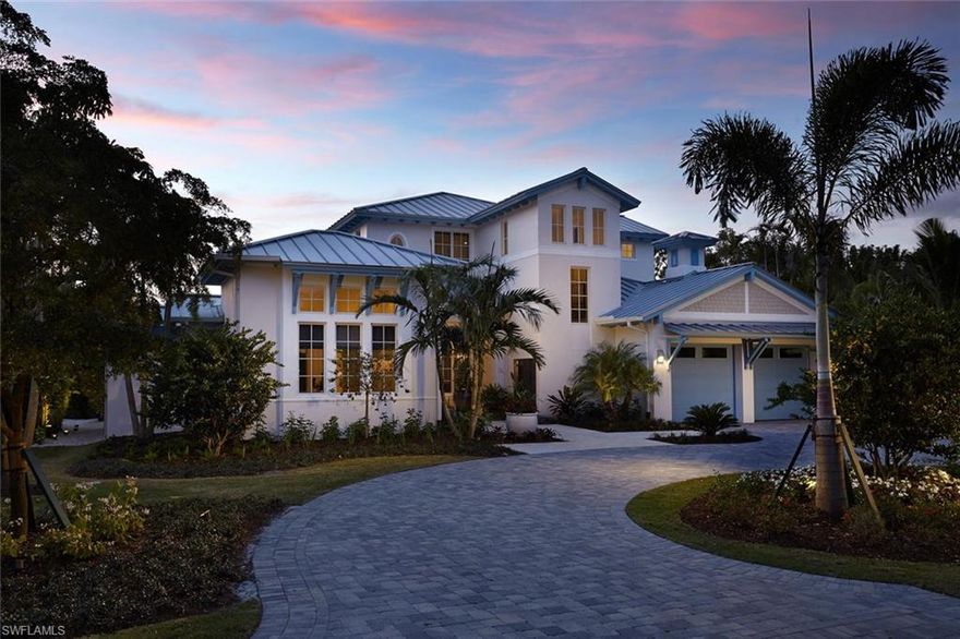 Situated just blocks from the city's downtown and famed beaches, London Bay Homes Chelston model blends West Indies and Old Florida-inspired architecture and design. Transom windows attract generous amounts of natural light to accompany the fully furnished Chelston's island-inspired colors from the award-winning Romanza Interior Design. The three-bedroom, three-and-a-half bath home offers a study, formal dining room, and first-floor master suite with two walk-in closets and French doors that open to the linear pool's raised spa. Trellises, a freestanding fountain and a secluded fire pit add to the outdoor living ambiance and complements the linear design of the custom pool, which is finished with mood-hued brick mosaic glass tile. The second floor offers the perfect retreat with a loft, wet bar and two guest suites.