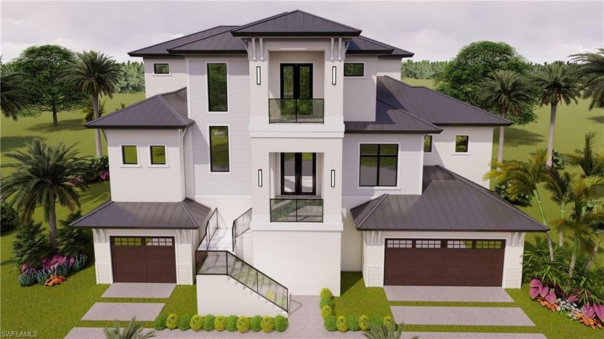 The Eden Model is a brand new floor plan being offered for the first time by Claussen Residential Communities. The well thought out flow of the home will give the new owners a very comfortable live style with rooms for guests on the second floor which includes a separate laundry and gathering room. The elevator services all three levels of the residence.  Located on a premium lot with water in front and a canal behind. Boat Dock included.  Direct access to the Gulf of Mexico only being minutes away.  Lot 4 is one of 24 new lots available in this phase of development. The home is a to be built.