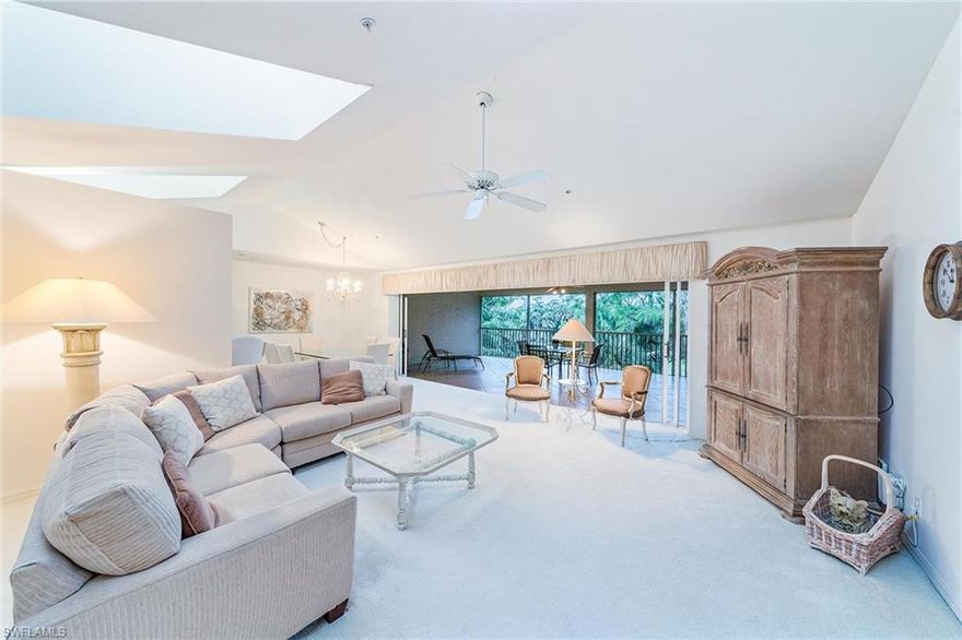 Motivated seller! The best condominium value in all of Eagle Creek, this welcoming top-floor, two-bedroom, two-bathroom condominium is ready for someone to make it their own. Nestled within the treetops, one will enjoy the stunning 500-square-foot lanai with tranquil golf course views; while inside, the open floor plan is perfect for gatherings with its open-concept kitchen, cathedral ceilings and three large skylights that flood the living area with natural light. The inviting owner's suite offers golf course views, a sizable walk-in closet and en-suite bath, while the spacious guest bedroom and bath are privately situated off their own hallway. This charming unit has been well cared for and also includes a coveted one-car garage and storage room located on the same floor as the unit. A social membership is required, or buyers can take advantage of the club's social golf program, offering instant golf access to those who join the golf membership waitlist.